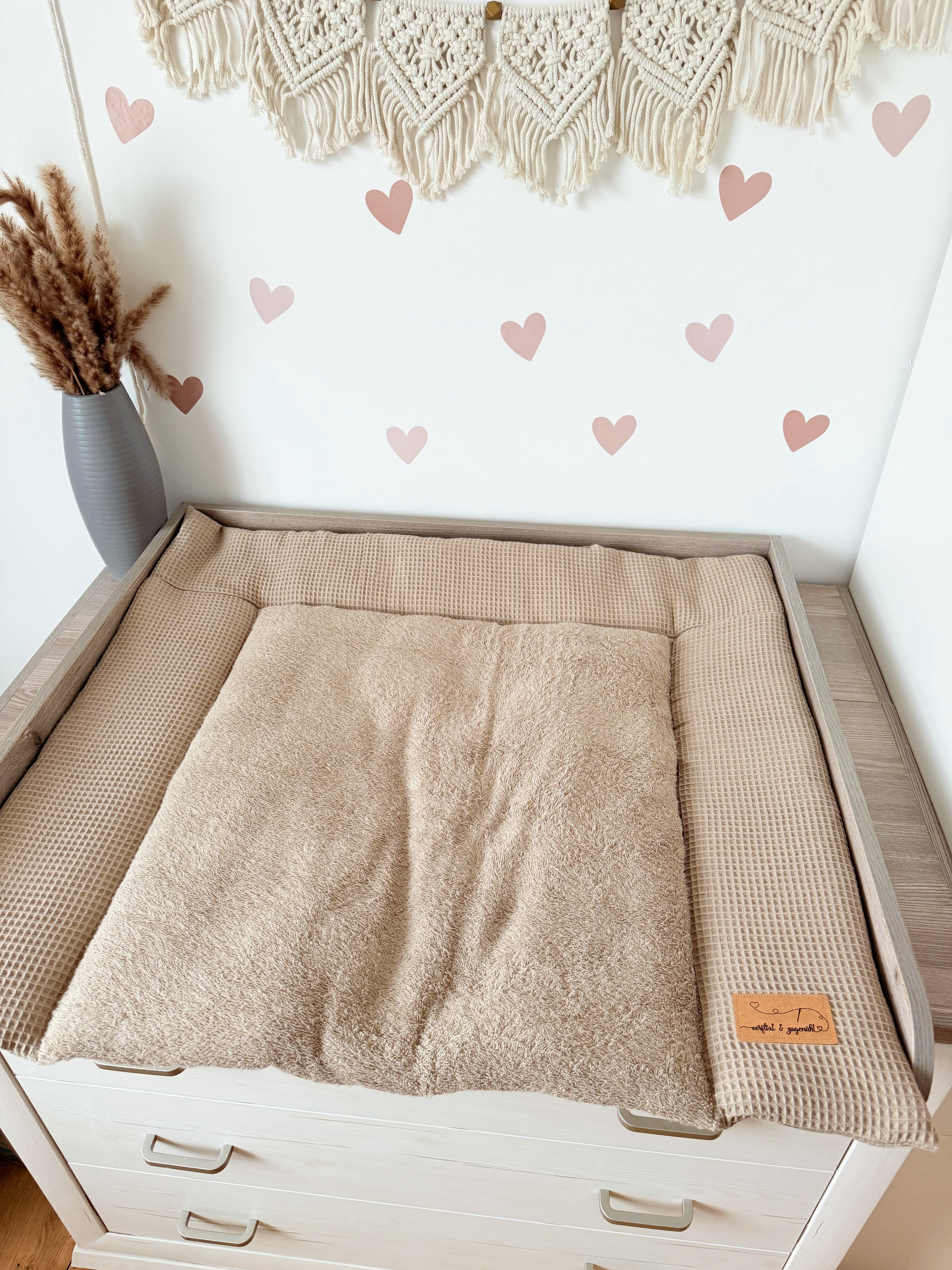 Wickelauflage mit Frotte & Waffelpicue